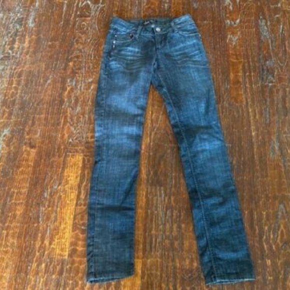 LEI Life Energy Intelligence-ASHLEY Trouble-SKINNY midwash JEANS-sz 1-fancy pkts - Picture 2 of 7